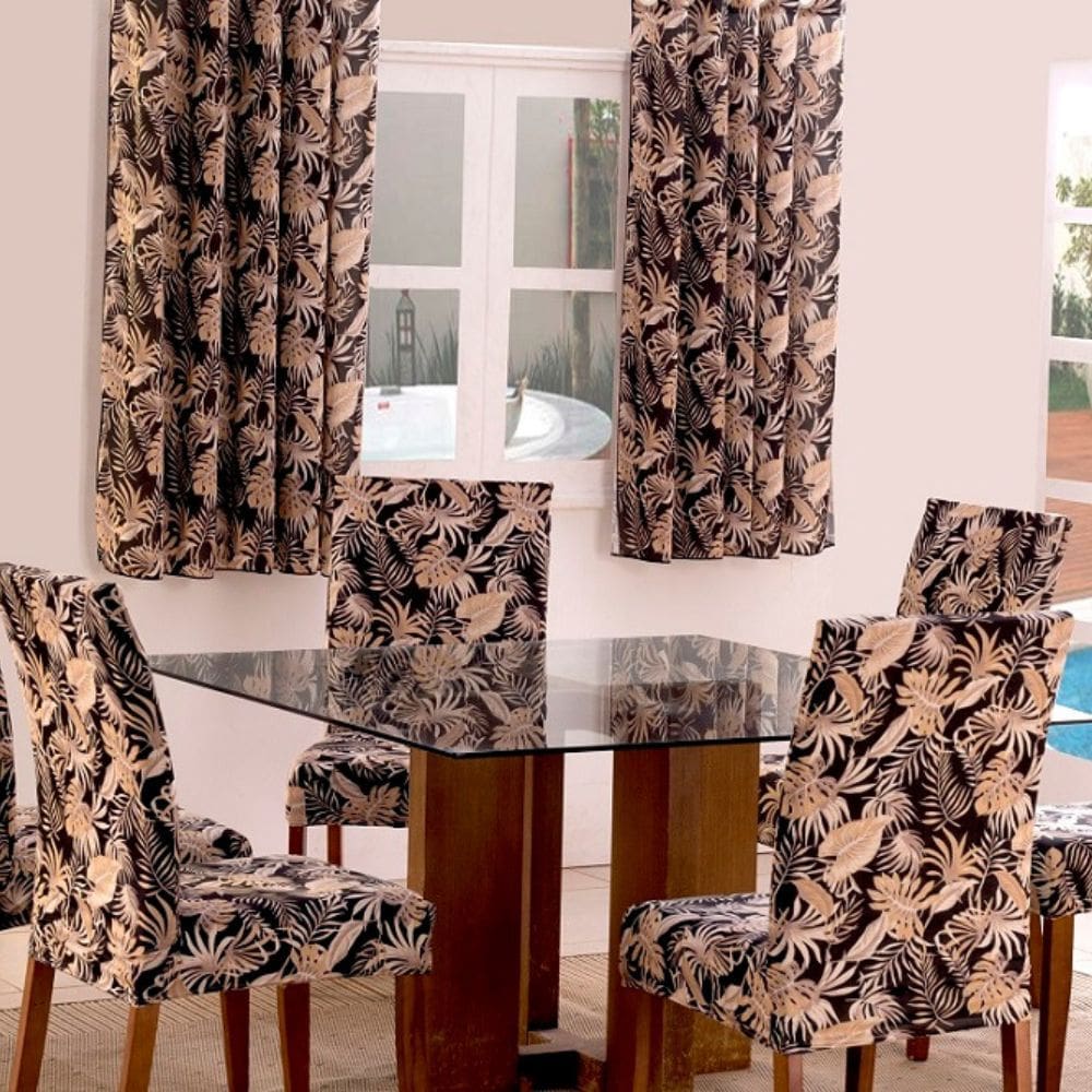 Kit Capa Para Cadeira 6 Unidades Malha Gel Estampada