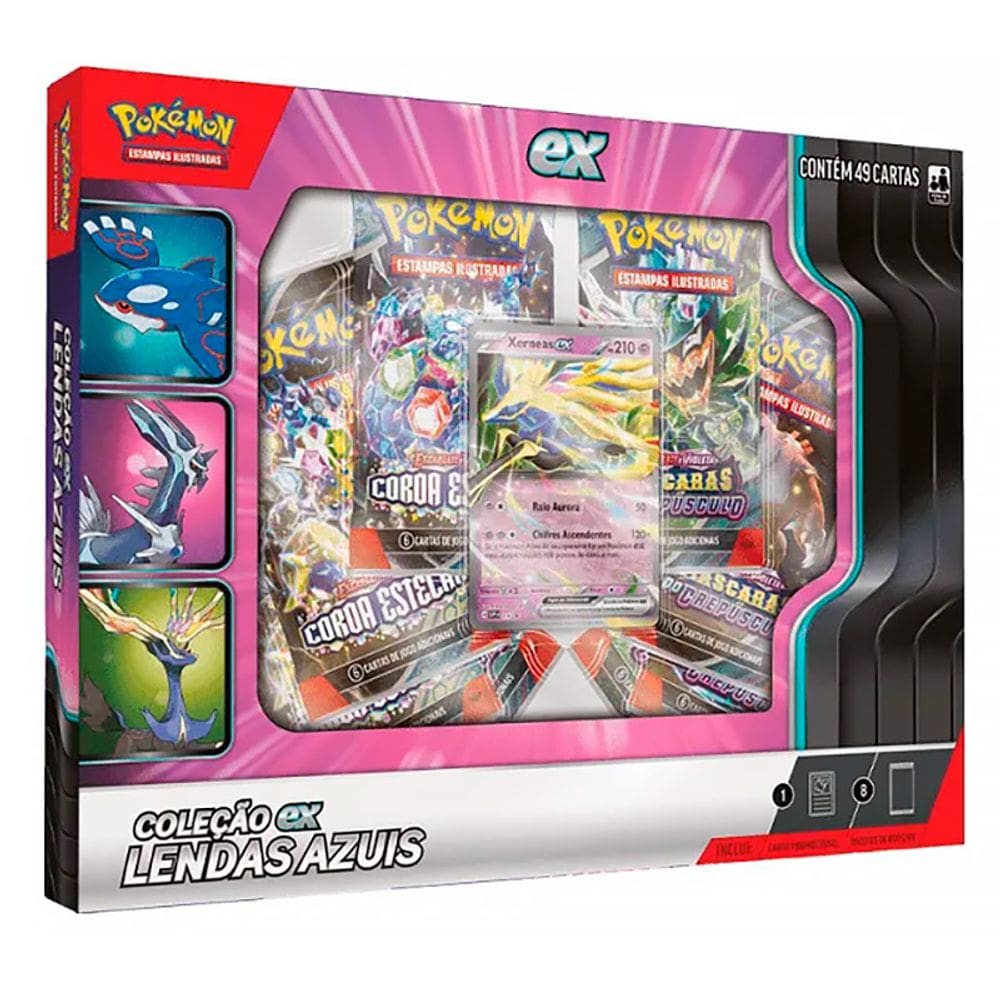 Box Pokémon Lendas Azuis Xerneas com 49 Cartas 10152 35266 XER - Copag