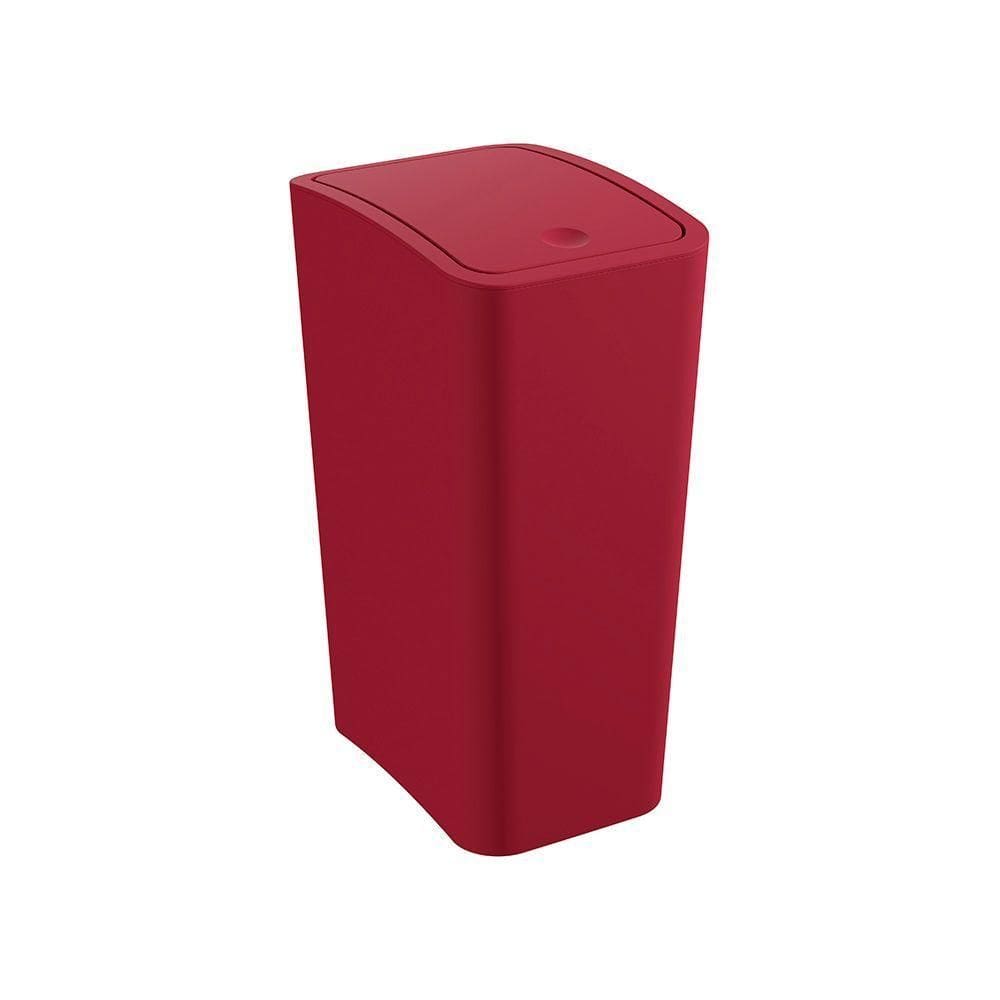 Lixeira Astra Ltc2 Com Tampa Click 8l Retangular Vermelho