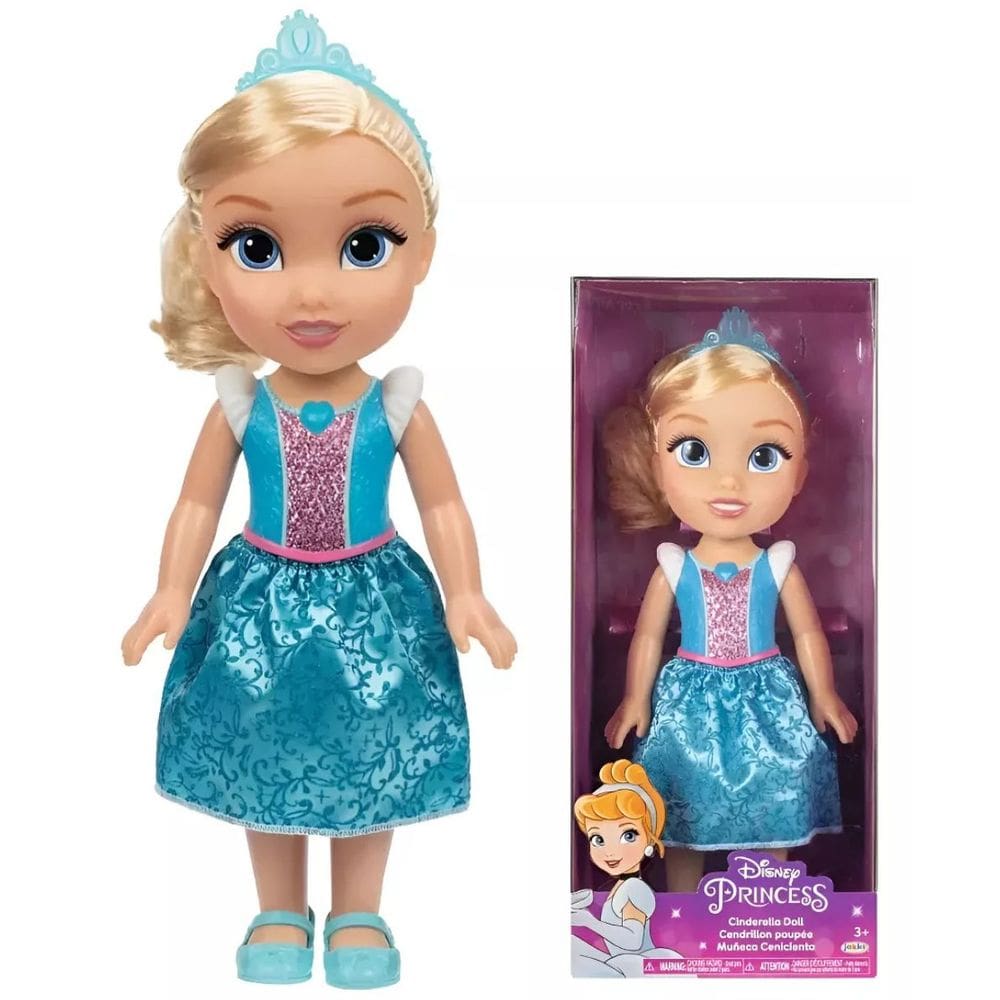 Boneca Toddler Princesa Cinderela Articulada 38cm - Multikids