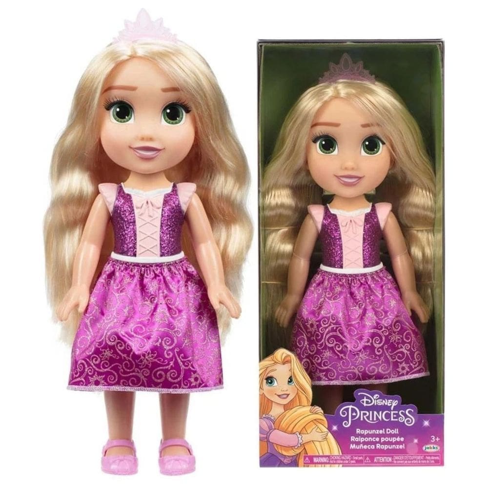 Boneca Rapunzel Toddler Articulada 38cm Princesas Disney - Multikids