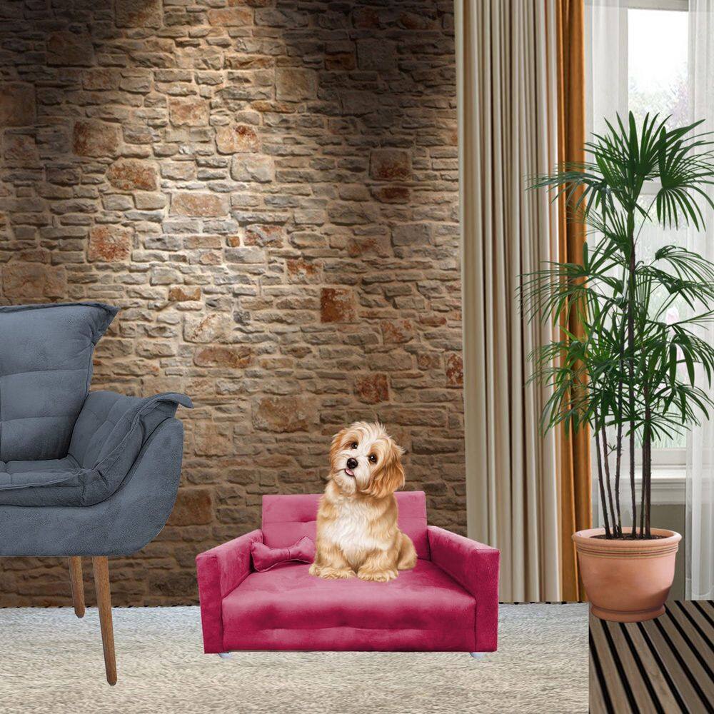 Poltrona Sofazinho Pet Caes e Gatos Porte Medio e Pequeno Bob Vermelho