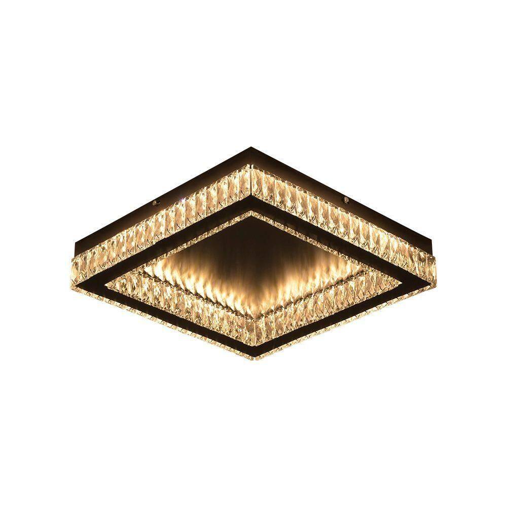 Plafon Skylight Diamond 3064 Preto Led Bivolt Preto-transparente
