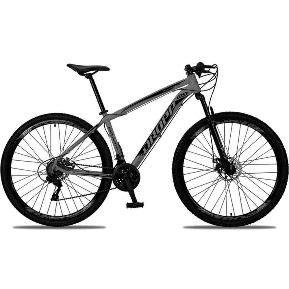 Bicicleta Aro 29 Dropp Alumínio 21 Vel Marchas Freios A Disco Aluminum Grafite+preto 21