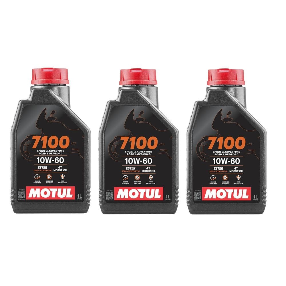 KIT COM 3X Óleos Motul 7100 10w60 4t 1 Lt 100% Sintético Ktm