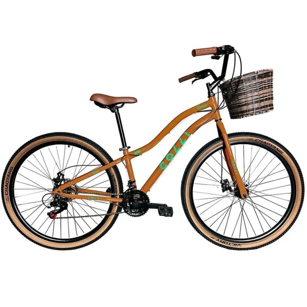 BicicletaColli Viena A.29 F.disco 21v Com Cesto610c-38d Bronze