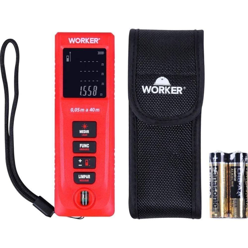 Medidor De Distância Laser 40m Worker