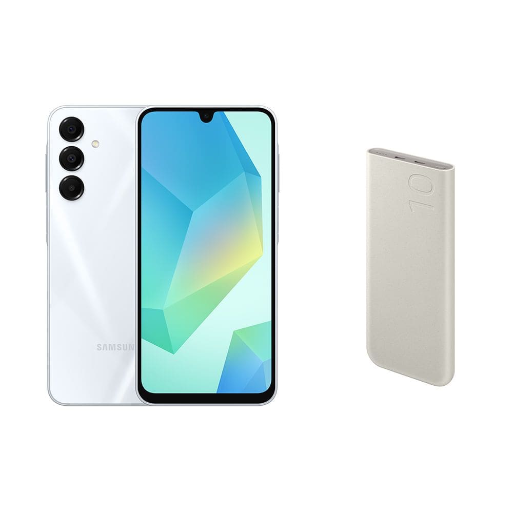 Celular Samsung A16 5G 256GB 8GB RAM - Cinza + Bateria Carregador Portátil 2x USB-C, 10000mAh, Super Rápida 25W - Bege