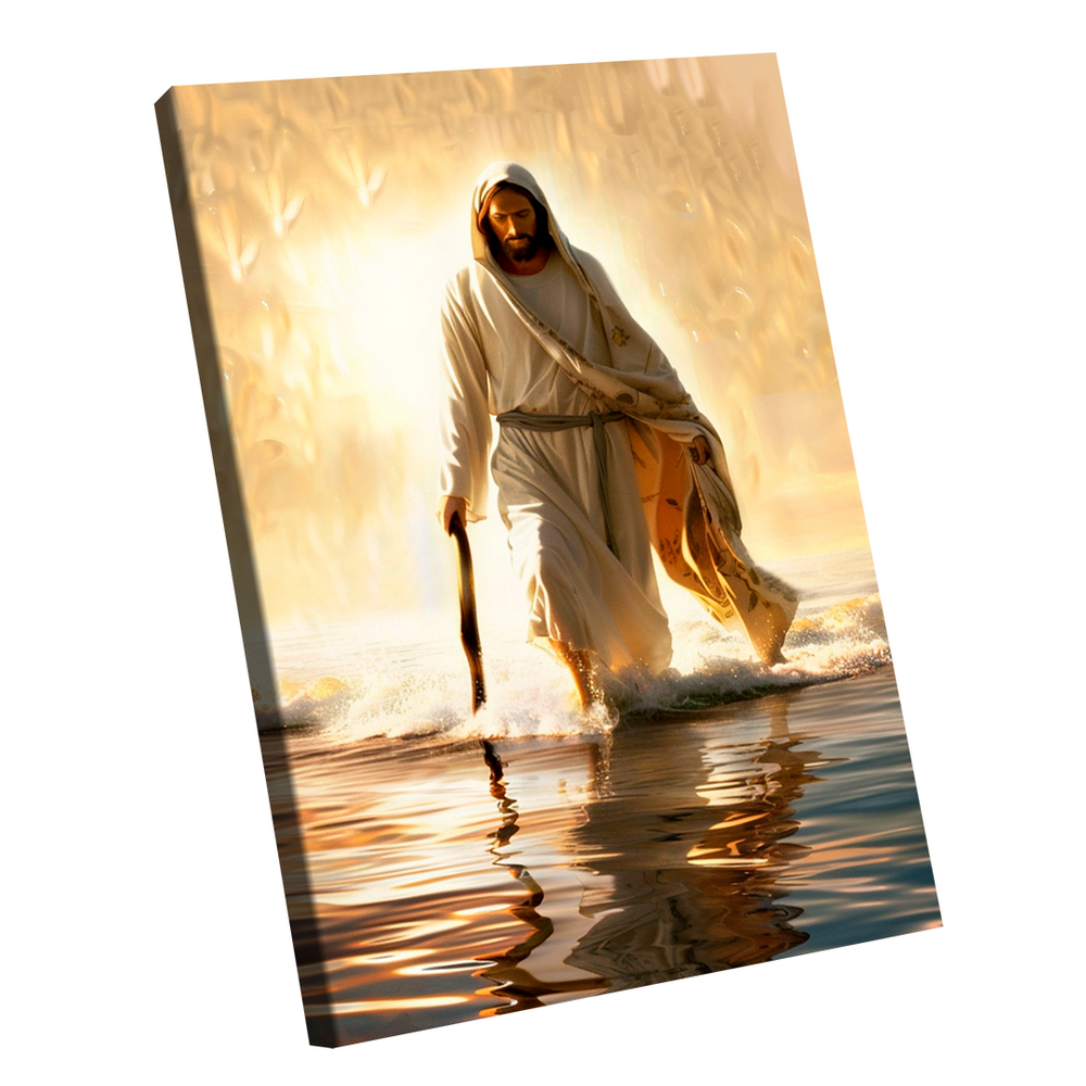 Quadro Decorativo Jesus Caminhando Sobre as Águas