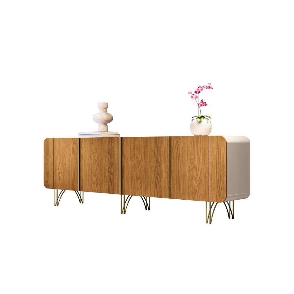 Buffet Aparador para Sala de Jantar Saluti Off White/Cinamomo - Montanaris Decor