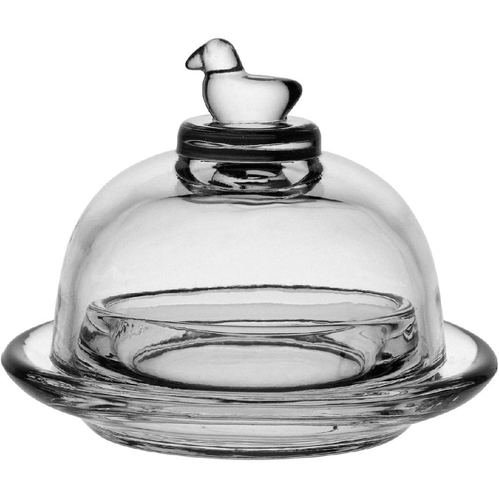 MANTEIGUEIRA HOME&CO COM TAMPA VIDRO 7x9x9cm TRANSPARENTE