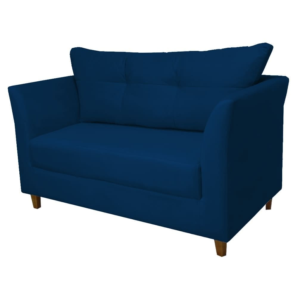 Namoradeira Isis Suede Azul Marinho - Vallisa Decor