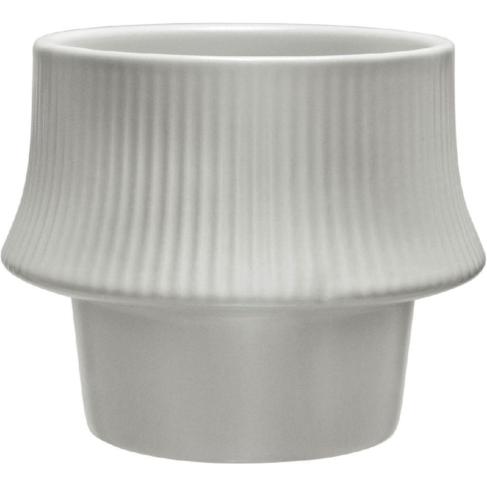 CACHEPÔ VASO DECORATIVO PLANTA HOME&CO CERÂMICA 10x13x13cm CINZA