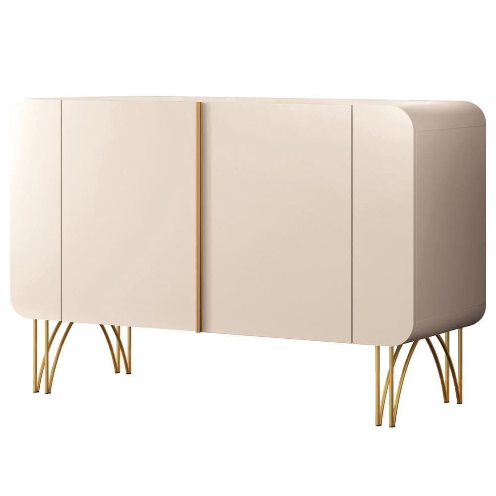 Aparador Buffet Para Sala De Jantar 2 Portas Orgânico Pozzi B01 Off White - Lyam Decor