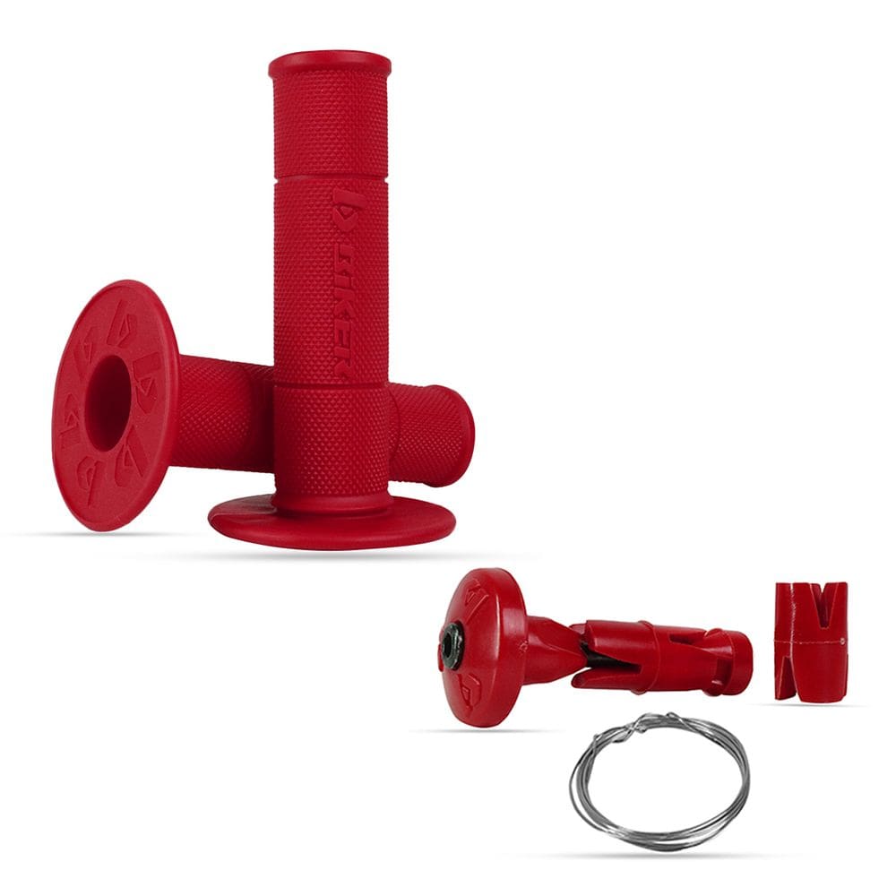 Kit Manopla Biker Diamond Grip Acabamento Guidão E Arame Crf Kxf Yzf Ktm 230/250/300/450