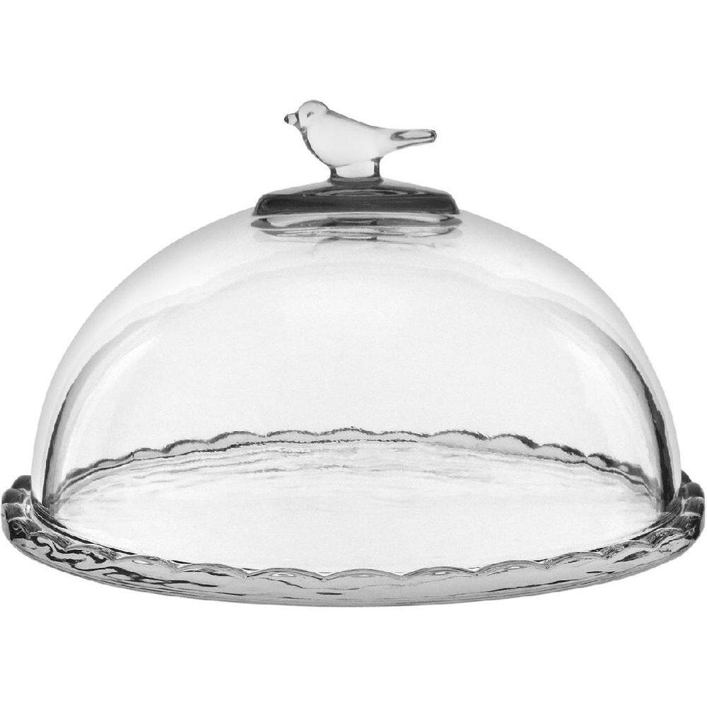 QUEIJEIRA REDONDA HOME&CO COM TAMPA VIDRO 12x19x19cm TRANSPARENTE