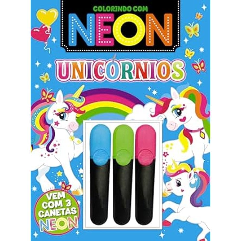 Colorindo com Neon 01 Unicornio