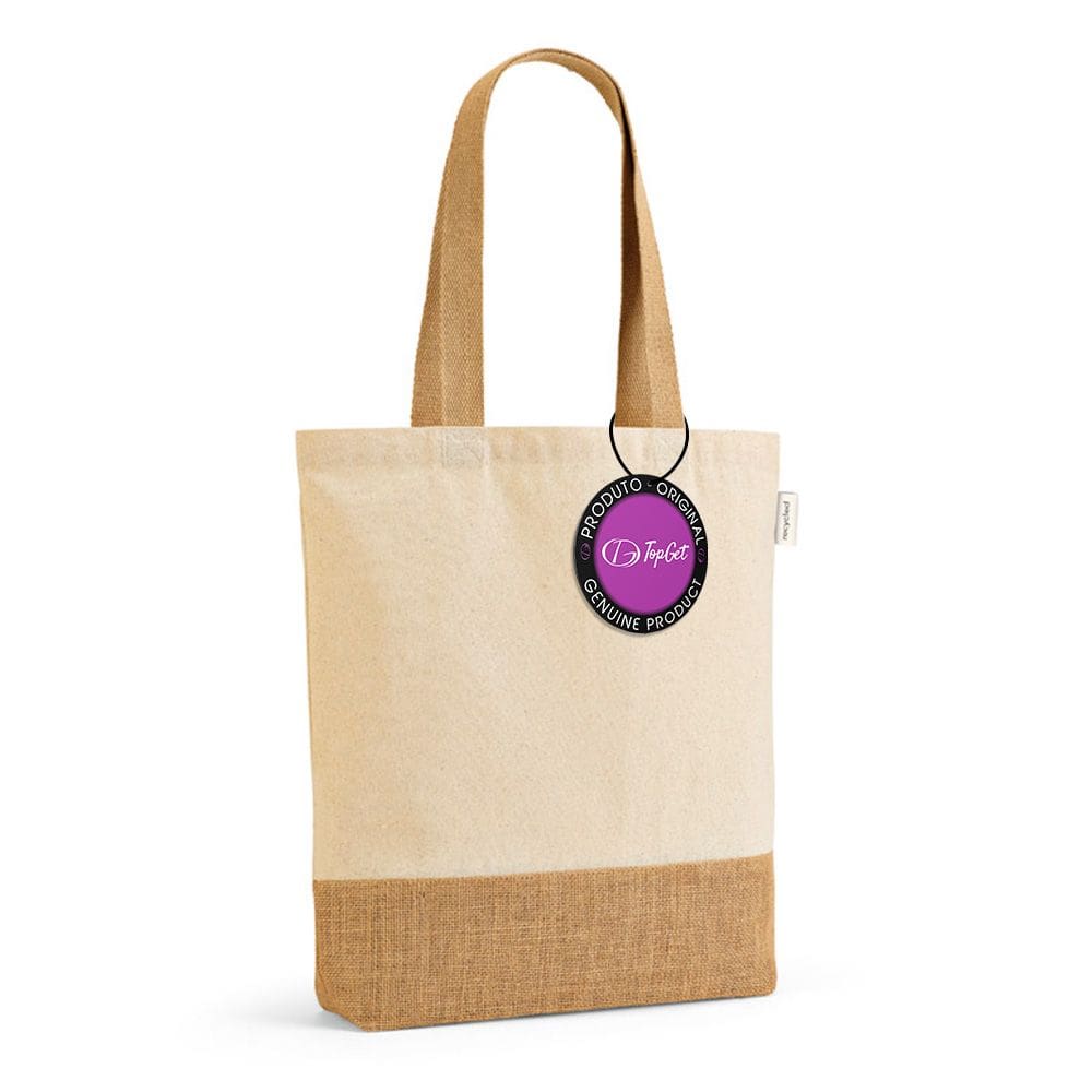 Sacola Média em Algodão Reciclado e Juta 38x40cm Dayton TopGet