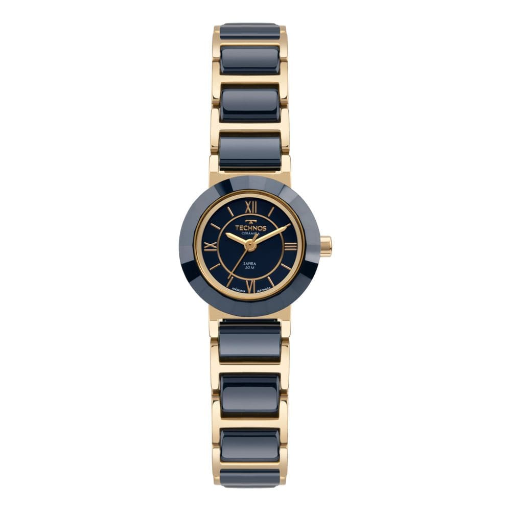 Relógio TECHNOS feminino analógico preto dourado 2035LWF/1A
