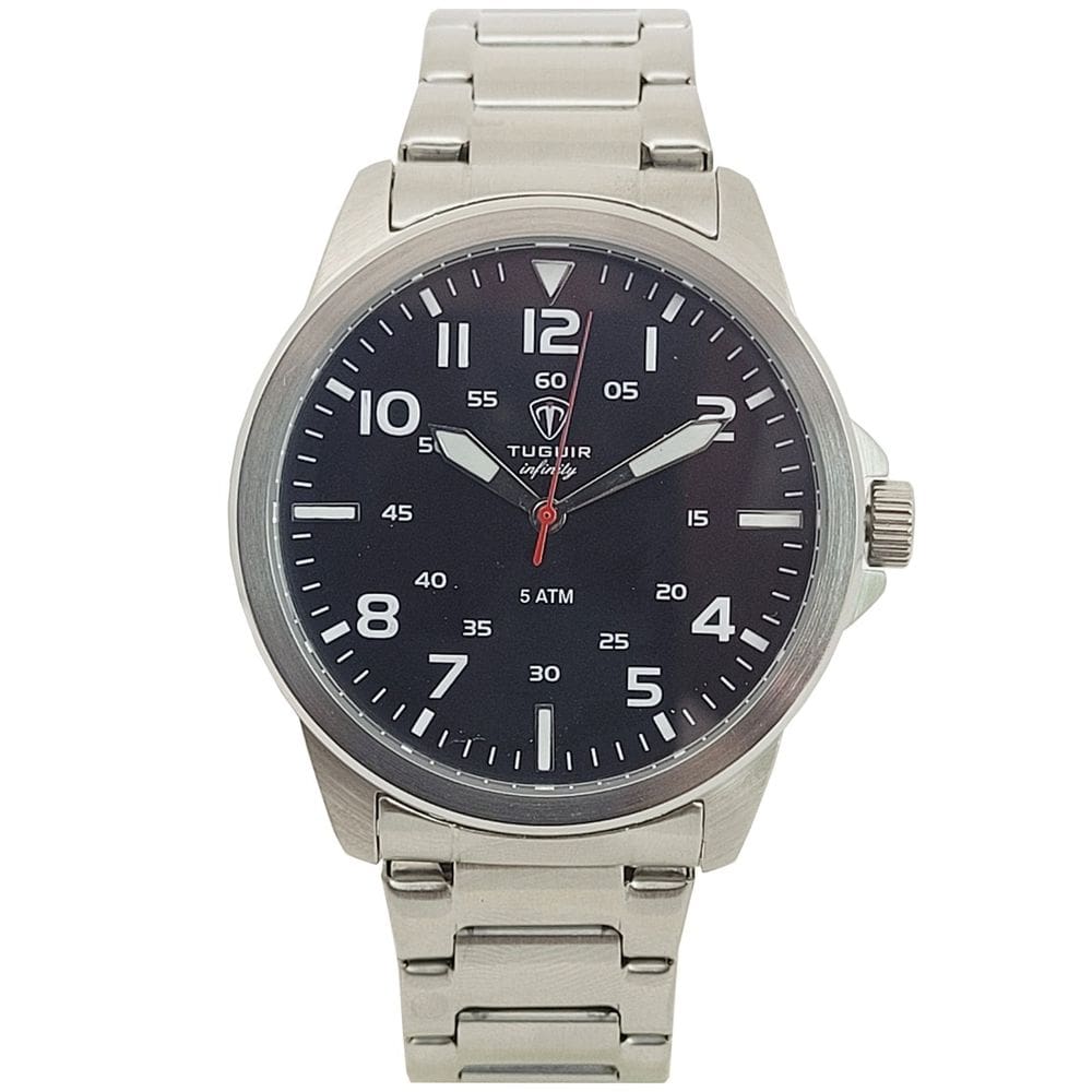 Relógio Masculino Tuguir Analógico Infinity TGI37095 Prata e Preto