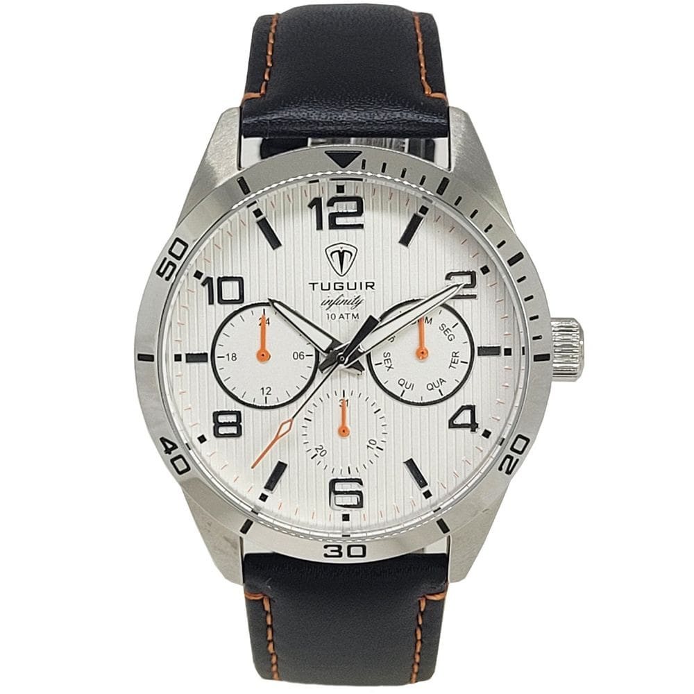 Relógio MultiFunção Masculino Tuguir Analógico Infinity TGI37061 Preto e Branco