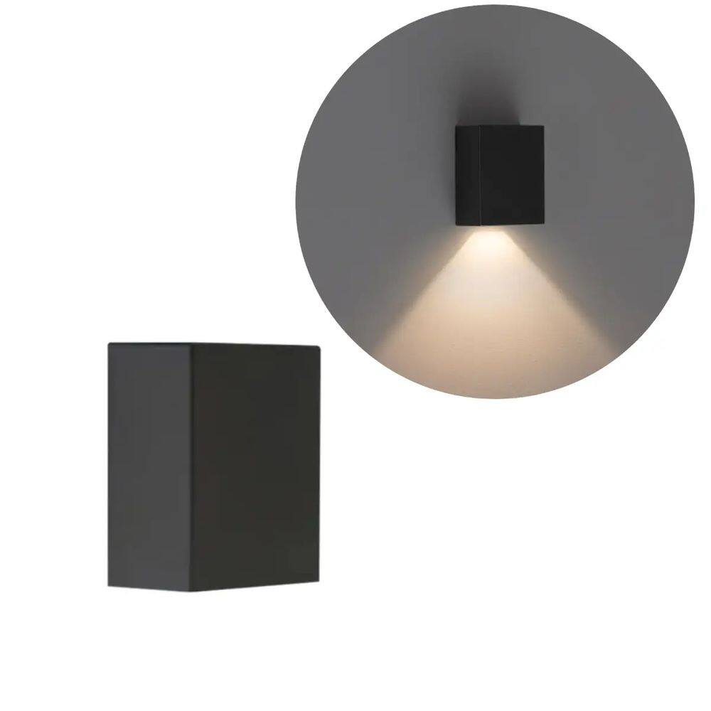 Arandela Led Effekt 4W 240LM 1 Fachos Abertos Preta
