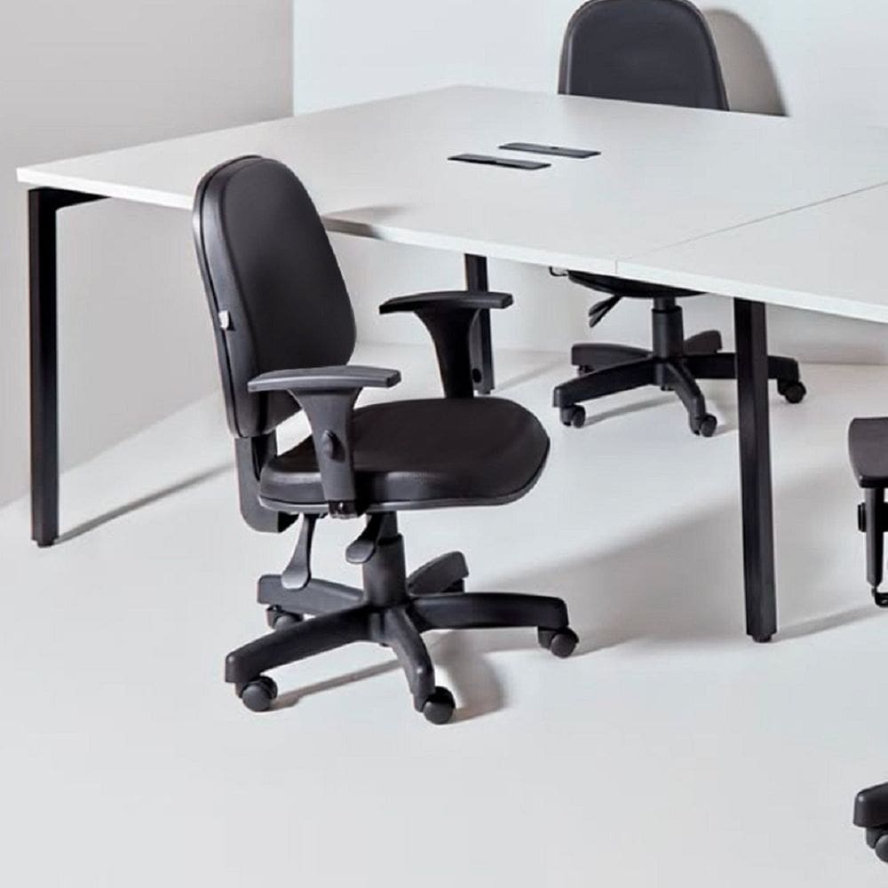 Cadeira Giratória Internauta Multi Regulável com Braço Preto