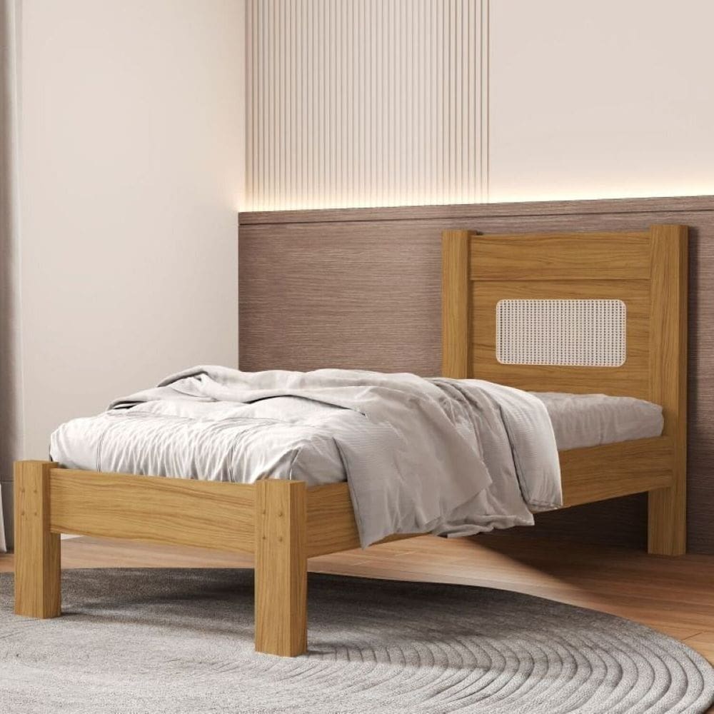 Cama Casal para Quarto 100% MDF 95x117x199cm Marrom
