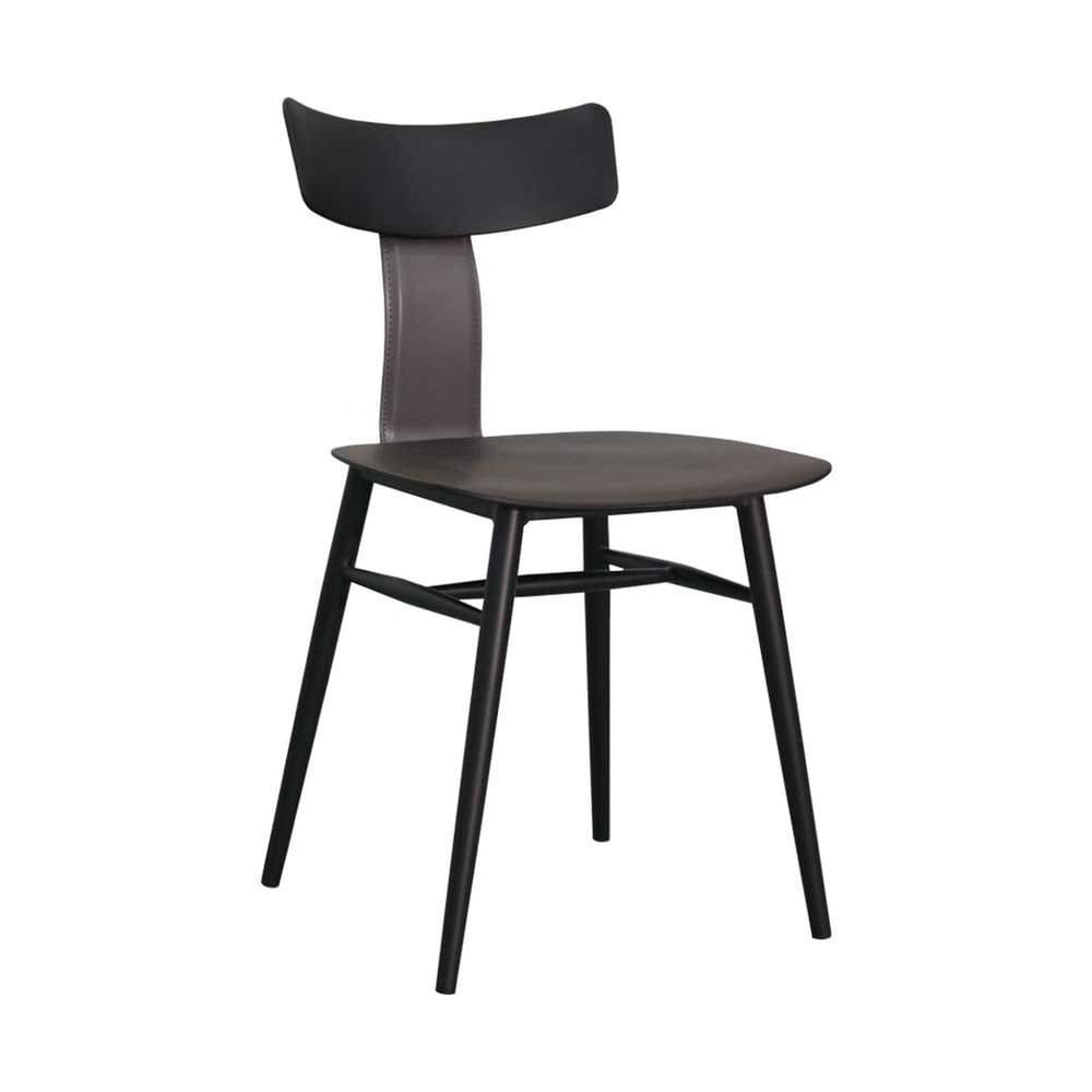 Cadeira Analu Assento e Encosto em PP e Estrutura em Aço Preto/Cinza Pacífico