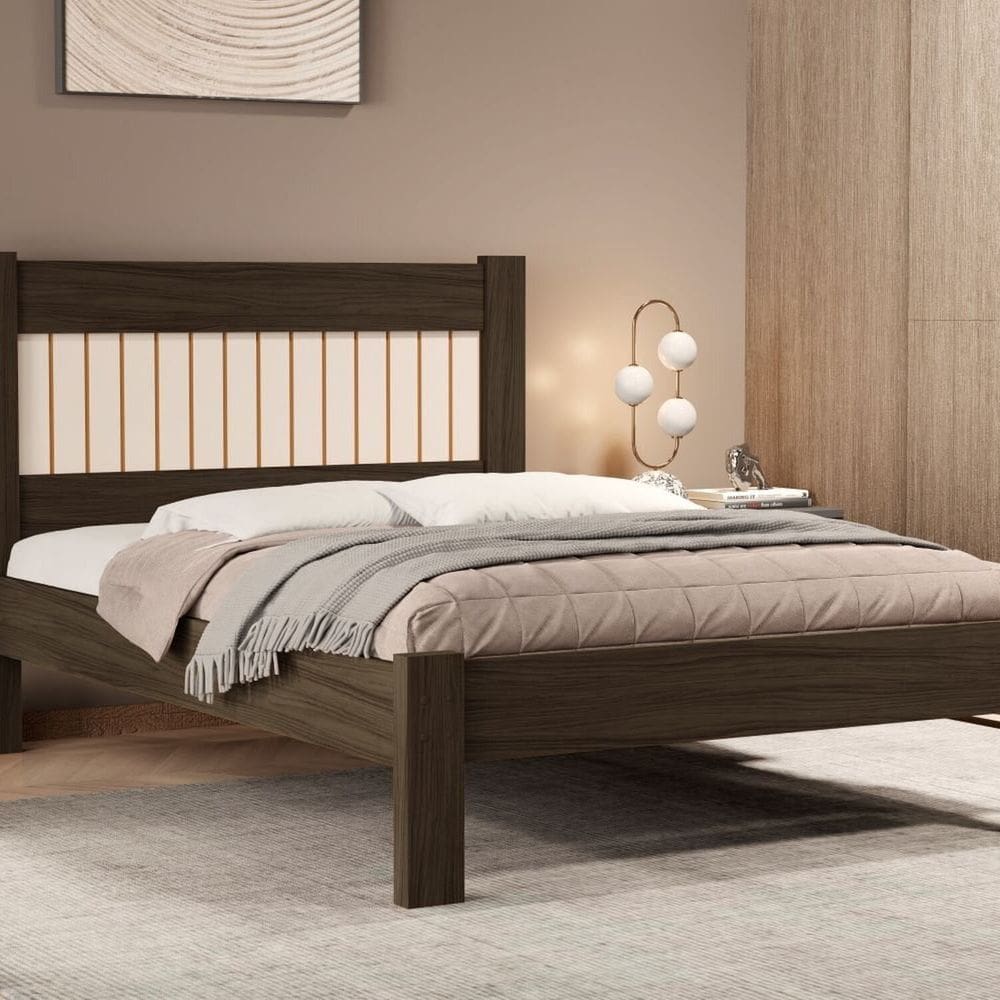Cama Casal para Quarto em MDF Bela Soft Chocolate