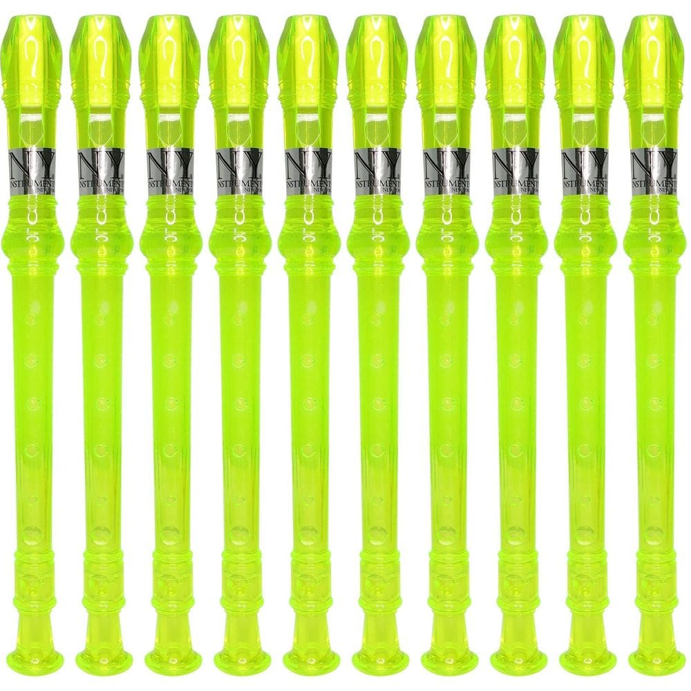 Kit 50 Flautas Doce Germânica Verde Translucida FL 20G G NY