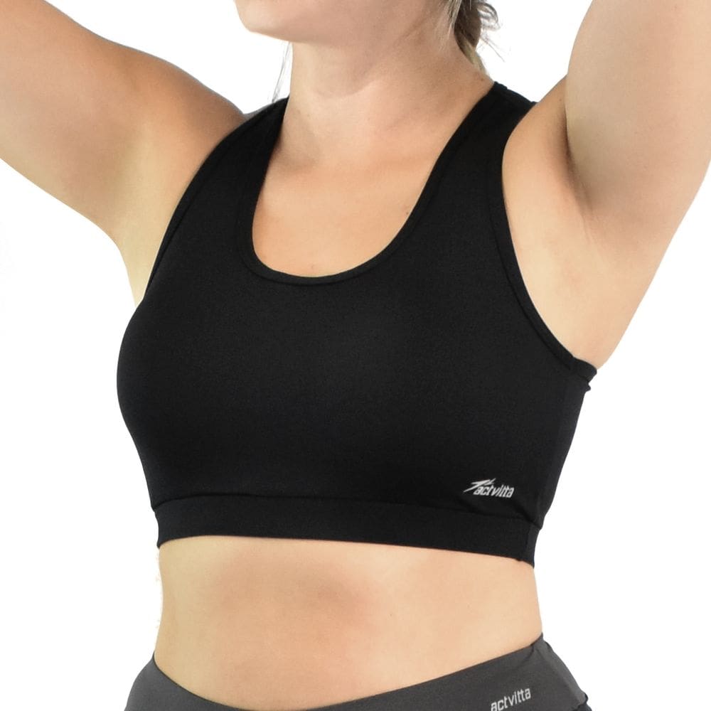 Top Feminino Activitta Confortável Academia Esportes Preto