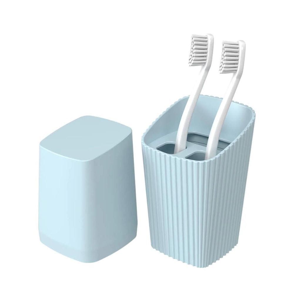 Porta Escova Brinox Com Tampa New Square - Azul