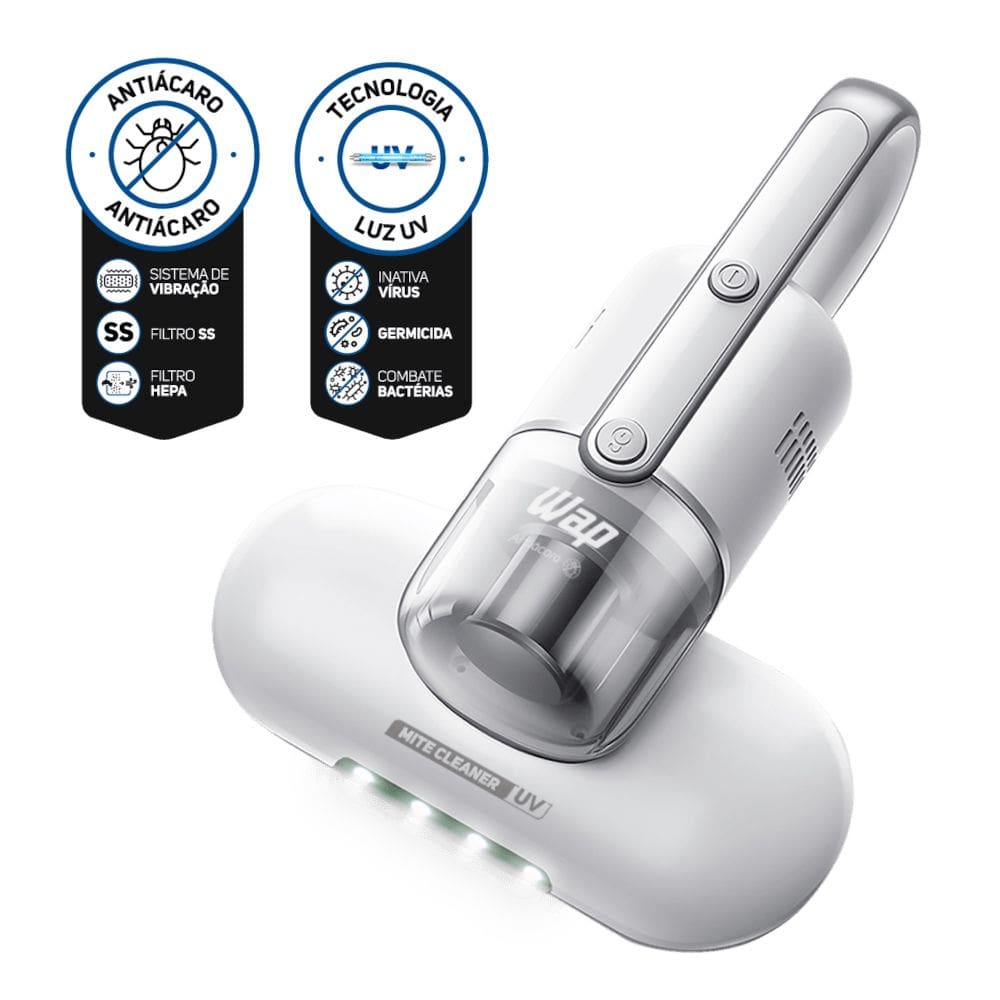 Aspirador de Pó Antiácaro WAP Mite Cleaner UV, 3 em 1 com Lâmpada Ultravioleta, 220V