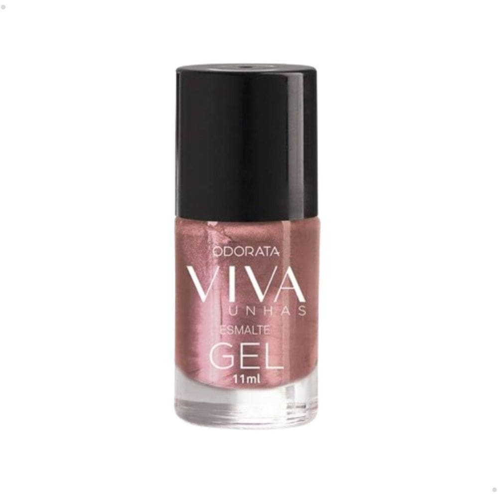 Esmalte Em Gel Riqueza Rosado Cintilante Não Precisa Cabine