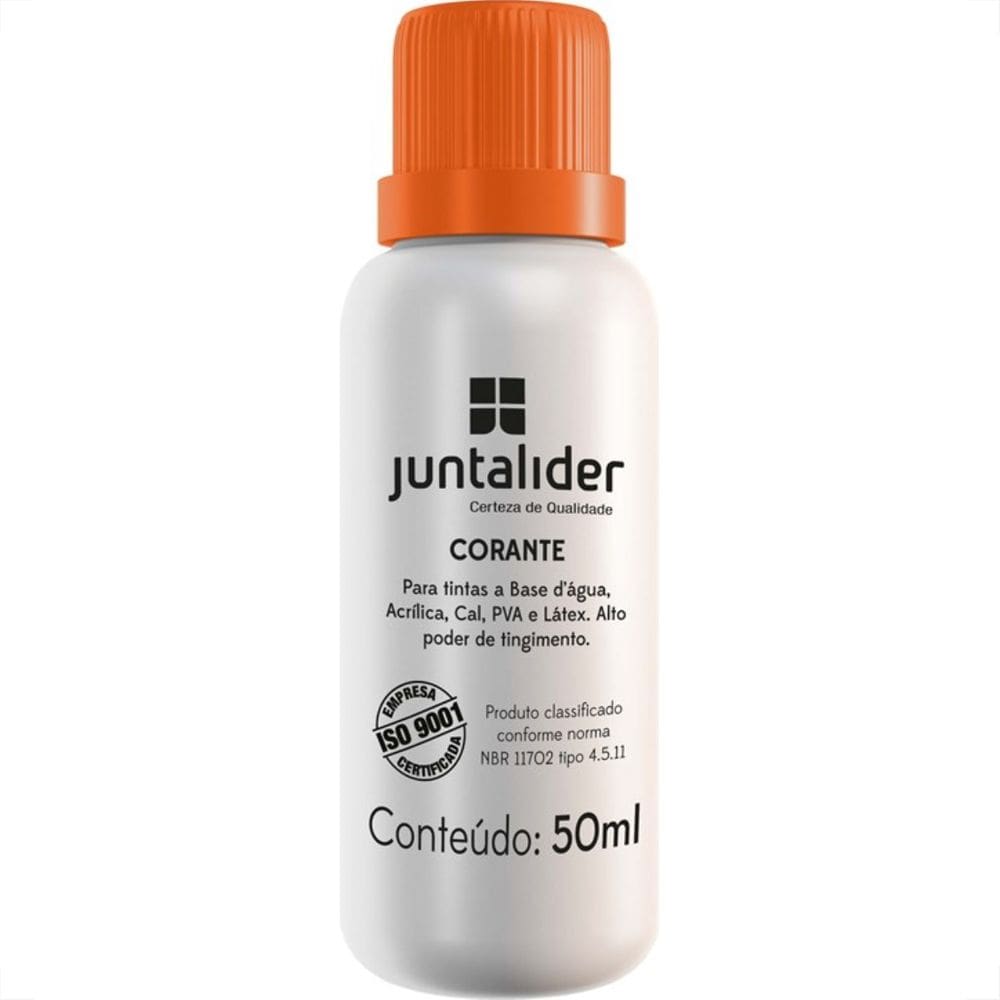 Corante Juntalider Laranja 50Ml Para Tinta  - Kit C/12