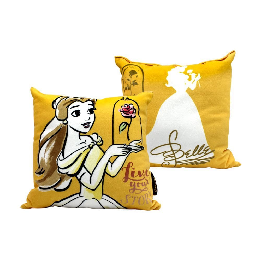 Almofada Princesa Bela Aveludada 25x25 CM Oficial Disney