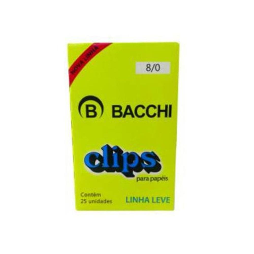 Clips Galvanizado N.8/0 51Mm Caixa 25Un - Bacchi