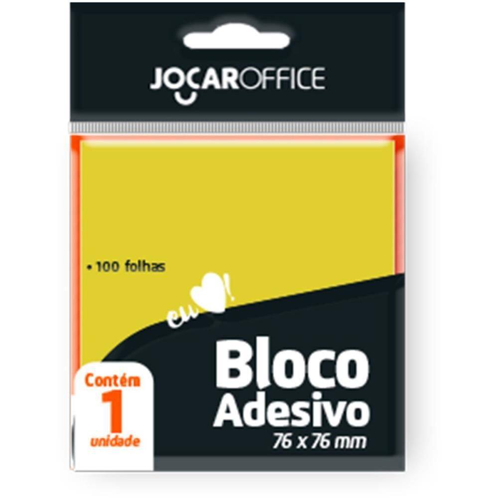 Bloco De Recado Autoadesivo Jocar Amarelo 76X76 100Fls. /24
