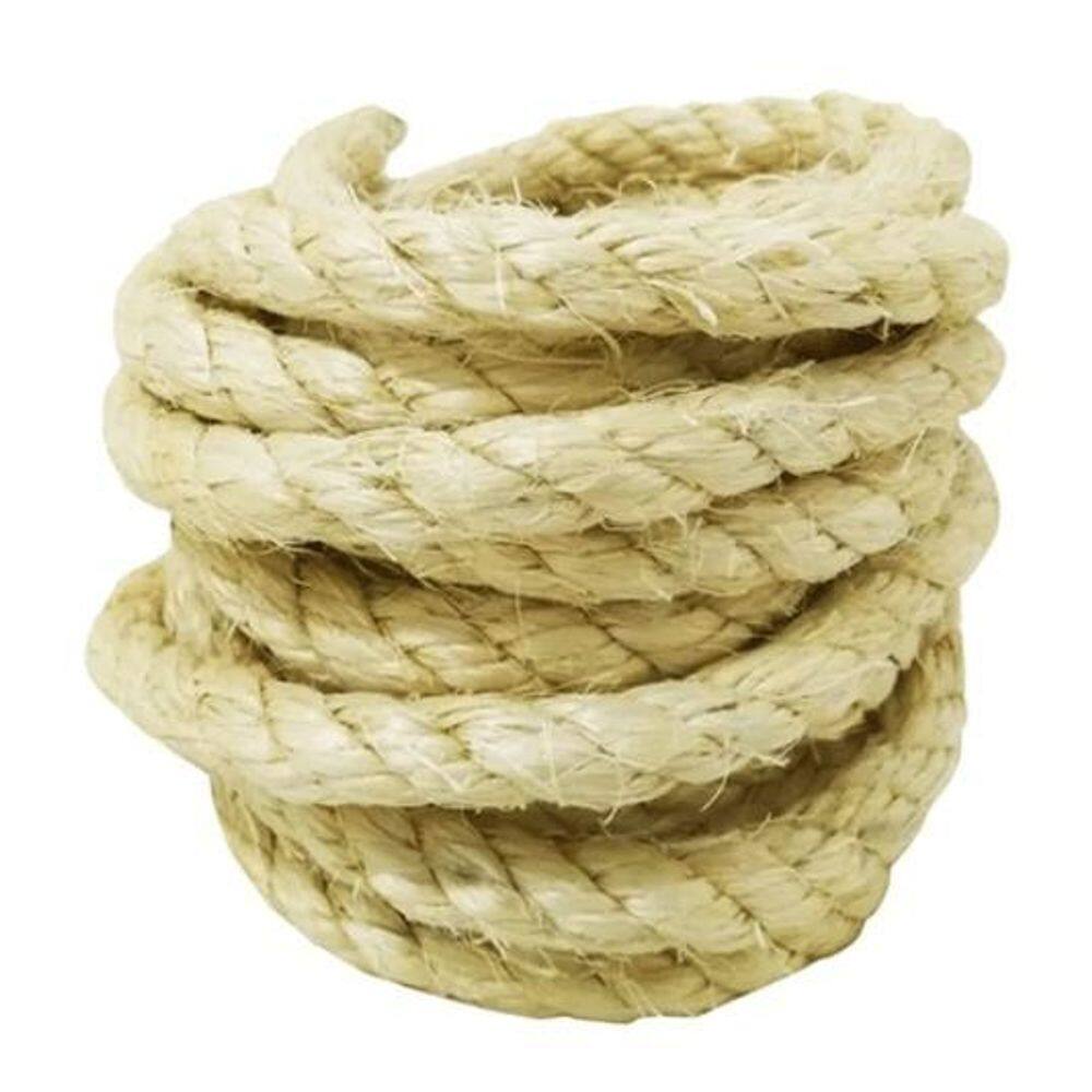 Corda Sisal Natural 12Mm Para Decoraçao Artesanato Selaria 20M