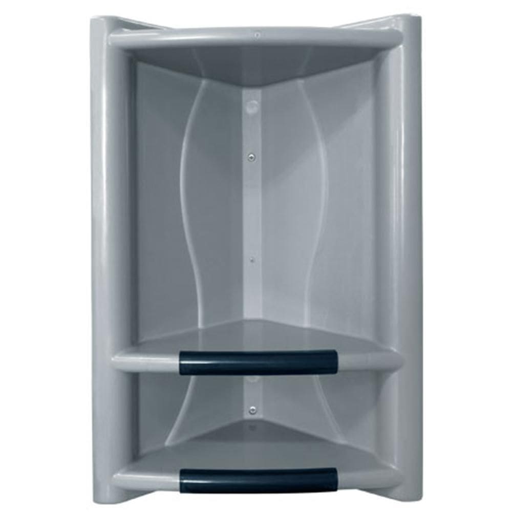 Cantoneira De Plastico Com 2 Divisorias Cinza 43X28,5X14Cm