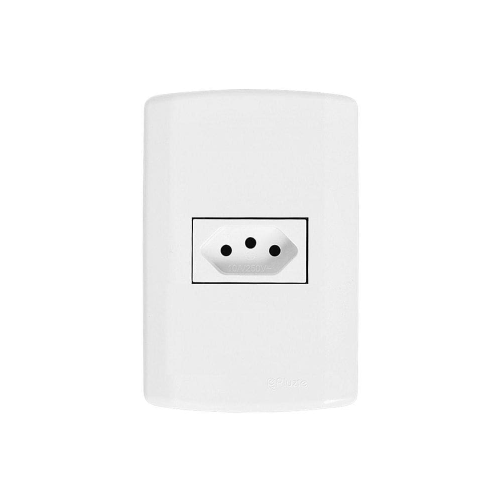 Tomada Pluzi Modular 2P+T 20A 250V Com Placa