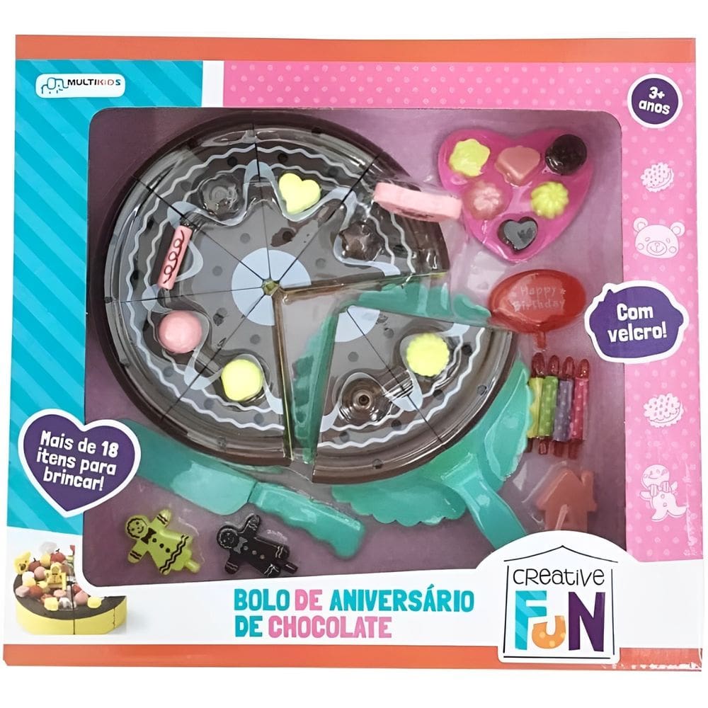 Creative Fun Bolo De Aniversário Chocolate Brinquedo Crec Crec - Multikids