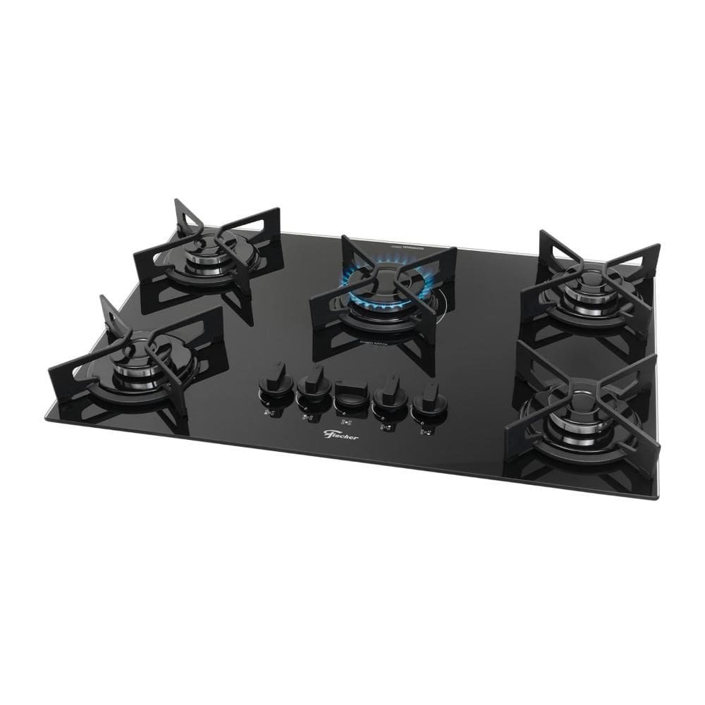 Cooktop a Gás Fischer 5 Bocas Fit Line Trempe Iron 36325