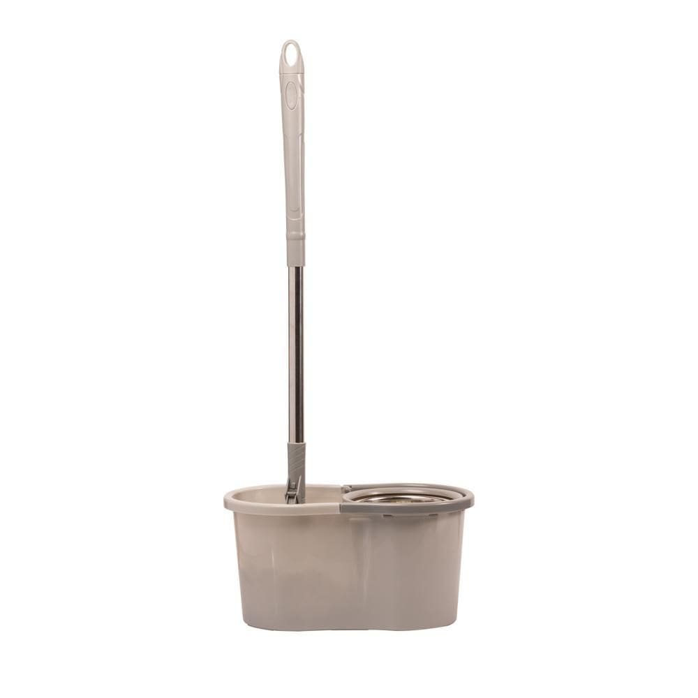 Mop Giratório Cabo Extensível Aço Inox com Balde Plástico