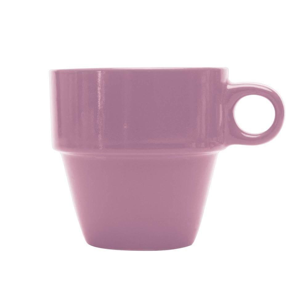Xícara de Chá de Cerâmica Empilhável Lilás 210ml- Lyor