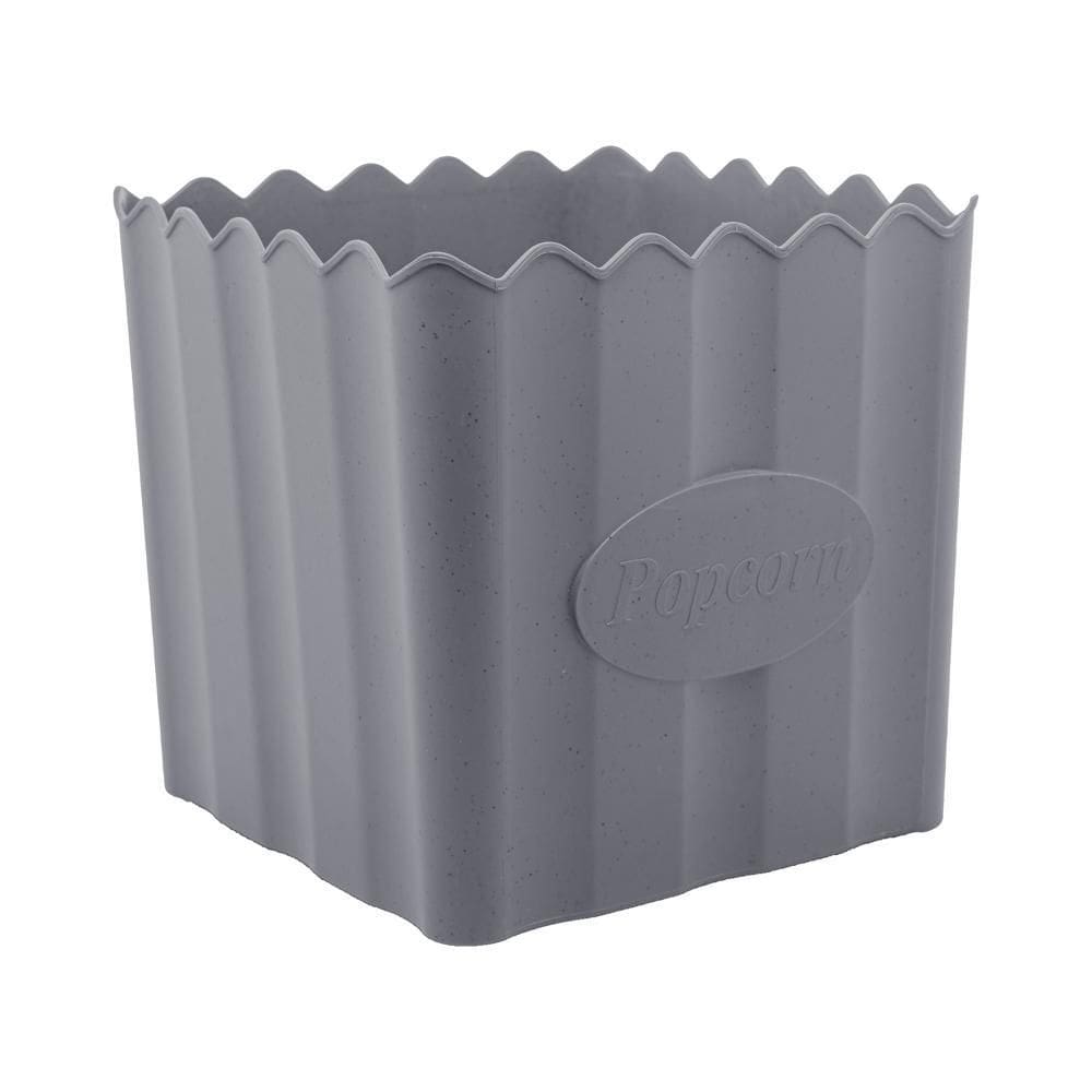 Balde de Pipoca de Bambu e PP Cinza 16cm x 16cm - Lyor