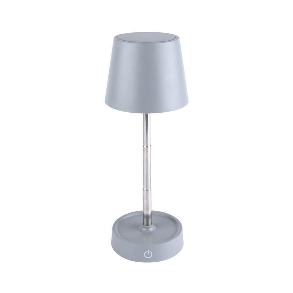 Luminária de Mesa Led 3 Tons Touch Retrátil Luna Cinza