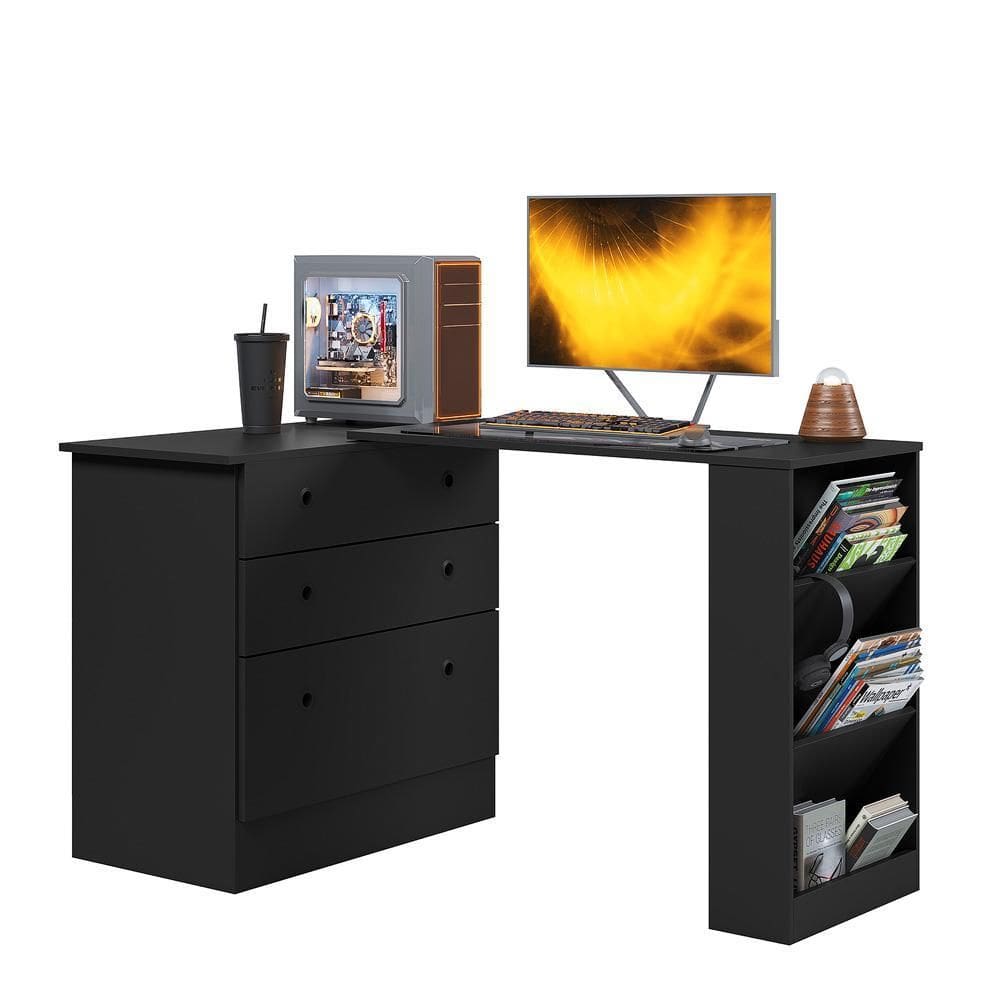 Cômoda com Mesa Giratória Gamer - Qmovi