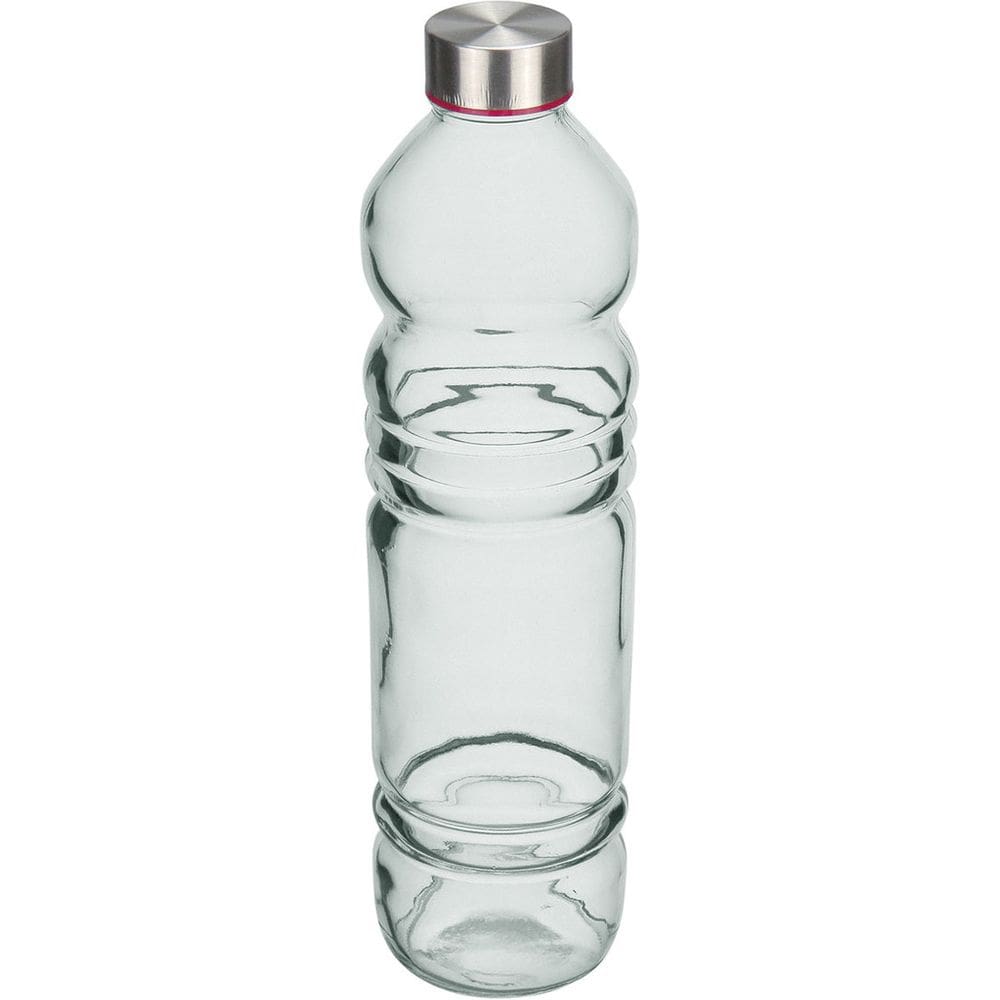 GARRAFA ÁGUA SUCO LEITE HOME&CO VIDRO 1,2 LITROS 31x8x8cm TRANSPARENTE COM TAMPA